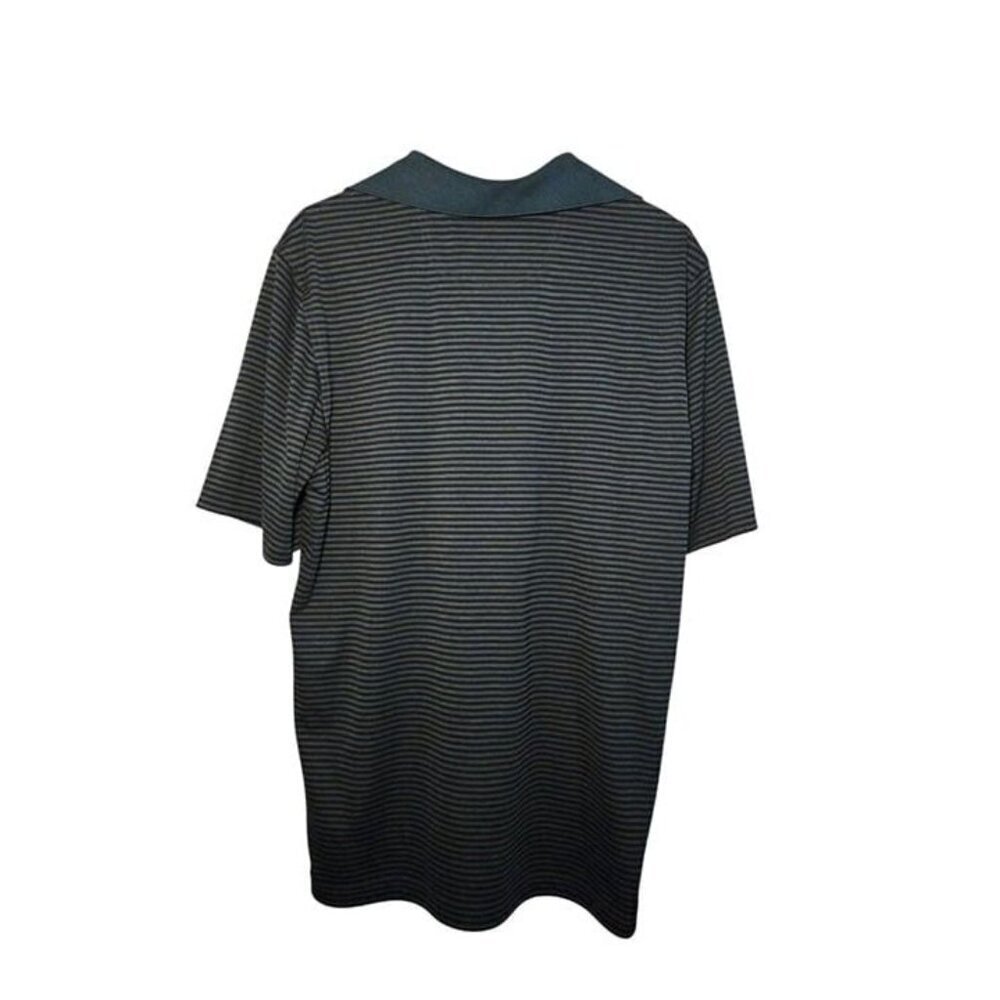 Greg Norman Polo Shirt Men’s M Play Dry Green Striped Collared Golf Activewear - Picture 2 of 5